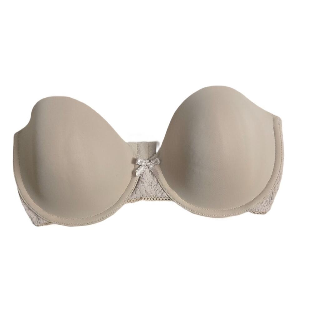 b.tempt'd by Wacoal Women's Lace-Back Strapless T-Shirt Bra, Beige Nude | US 34D